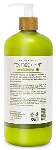 אהבת טבע עץ תה + מרכך מנטה | לטהר + invigorate | להחיות את כל סוגי השיער | פרבן חינם, חינם אכזריות, מיוצר